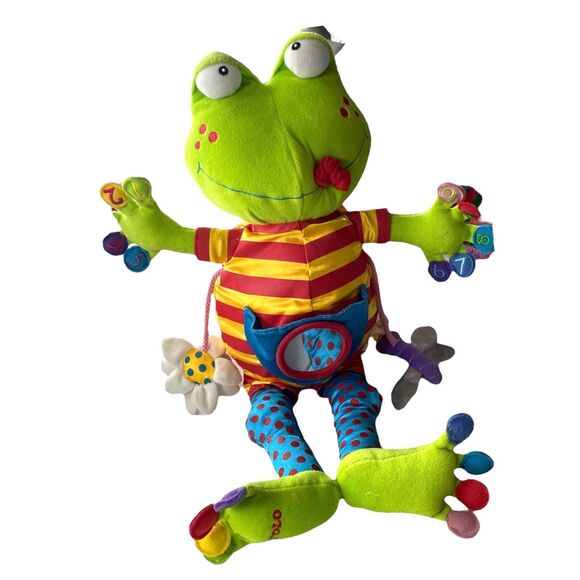 TOLO TOYS Mr Croak Frog Stuffed Animal Math Concept Learning Plush 18” - Picture 1 of 8
